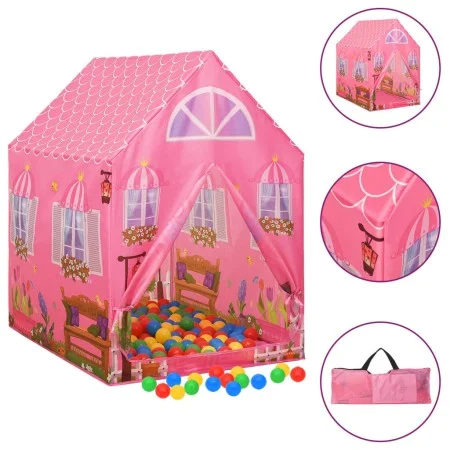 Tienda de juegos para niños rosa 69x94x104 cm de vidaXL, Tiendas y túneles de juego - Ref: Foro24-93681, Precio: 42,20 €, Des...