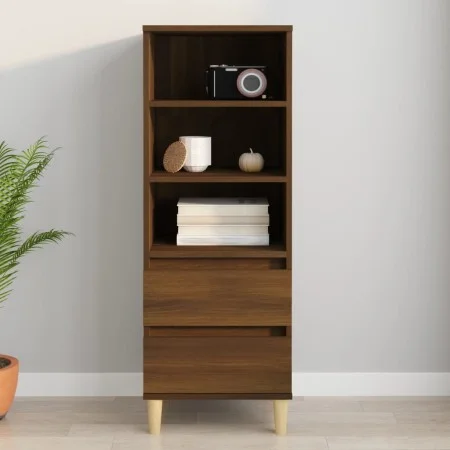 Tall brown oak plywood sideboard 40x36x110 cm by vidaXL, Sideboards - Ref: Foro24-821243, Price: 62,57 €, Discount: %