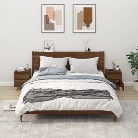 Nachttische 2 Einheiten braune Eiche 40x35x50 cm von vidaXL, Schließfächer und Lagerschränke - Ref: Foro24-821841, Preis: 66,...