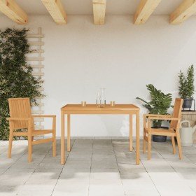 Juego de comedor para jardín 3 pzas madera maciza de teca Juego de comedor para jardín 3 pzas madera maciza de teca