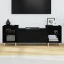 TV-Ständer Sperrholz schwarz 160x35x55 cm von vidaXL, TV-Möbel - Ref: Foro24-821189, Preis: 88,27 €, Rabatt: %