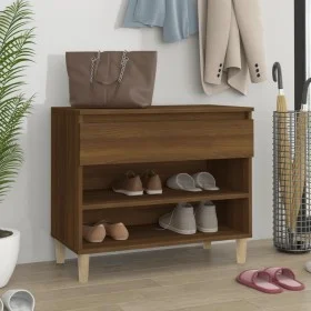 Mueble zapatero madera contrachapada roble marrón 70x36x60 cm by vidaXL, Shoe racks and shoe organizers - Ref: Foro24-819763,...