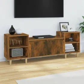 Smoked oak plywood TV cabinet 160x35x55 cm by vidaXL, TV Furniture - Ref: Foro24-821193, Price: 71,84 €, Discount: %