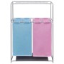 Dirty clothes sorting basket 2 units 2 sections with clothesline by vidaXL, Laundry baskets - Ref: Foro24-3051493, Price: 48,...