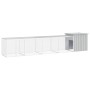 Gallinero de acero galvanizado gris 500x91x100 cm
