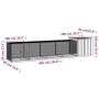 Gallinero de acero galvanizado gris 500x91x100 cm