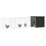 Anthracite galvanized steel chicken cage 400x91x100 cm by vidaXL, Cages and habitats for small animals - Ref: Foro24-3106453,...