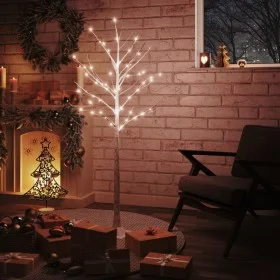 White artificial birch with 72 warm white LEDs 150 cm by vidaXL, Christmas trees - Ref: Foro24-345143, Price: 43,20 €, Discou...