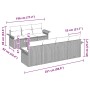 Conjunto de sofá de jardín 8 pcs Gris Poliratán