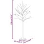 Weiße künstliche Birke mit 72 warmweißen LEDs 150 cm von vidaXL, Weihnachtsbäume - Ref: Foro24-345143, Preis: 43,96 €, Rabatt: %