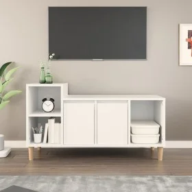 Weißer TV-Schrank aus Sperrholz, 100 x 35 x 55 cm von vidaXL, TV-Möbel - Ref: Foro24-821172, Preis: 64,35 €, Rabatt: %