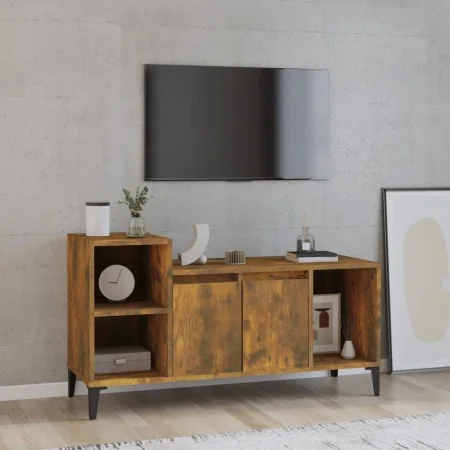 Mueble para TV madera contrachapada roble ahumado 100x35x55 cm de vidaXL, Muebles TV - Ref: Foro24-821185, Precio: 62,29 €, D...