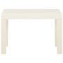 Set de muebles de jardín 3 piezas con cojines plástico blanco