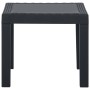 Set de muebles de jardín 3 piezas con cojines plástico gris