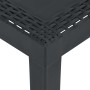 Set de muebles de jardín 3 piezas con cojines plástico gris