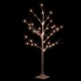 Weiße künstliche Birke mit 48 warmweißen LEDs 120 cm von vidaXL, Weihnachtsbäume - Ref: Foro24-345142, Preis: 35,44 €, Rabatt: %