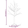 Weiße künstliche Birke mit 48 warmweißen LEDs 120 cm von vidaXL, Weihnachtsbäume - Ref: Foro24-345142, Preis: 35,44 €, Rabatt: %