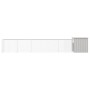 Gallinero de acero galvanizado gris 600x91x100 cm