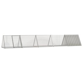 Jaula para conejos acero galvanizado gris 504,5x80,5x71 cm