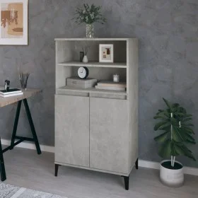 Hohes Sideboard aus betongrauem Sperrholz, 60 x 36 x 110 cm von vidaXL, Sideboards - Ref: Foro24-821232, Preis: 97,73 €, Raba...