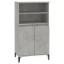 Aparador alto madera contrachapada gris hormigón 60x36x110 cm de vidaXL, Aparadores - Ref: Foro24-821232, Precio: 97,71 €, De...