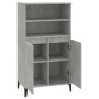 Aparador alto madera contrachapada gris hormigón 60x36x110 cm de vidaXL, Aparadores - Ref: Foro24-821232, Precio: 101,89 €