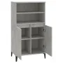 Aparador alto madera contrachapada gris hormigón 60x36x110 cm de vidaXL, Aparadores - Ref: Foro24-821232, Precio: 97,71 €, De...