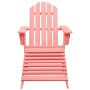 Silla jardín Adirondack con otomana madera maciza de abeto rosa