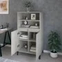 Aparador alto madera contrachapada gris hormigón 60x36x110 cm de vidaXL, Aparadores - Ref: Foro24-821232, Precio: 97,71 €, De...