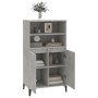 Hohes Sideboard aus betongrauem Sperrholz, 60 x 36 x 110 cm von vidaXL, Sideboards - Ref: Foro24-821232, Preis: 98,72 €, Raba...
