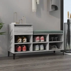 Sonoma gray plywood shoe cabinet 102x36x60 cm by vidaXL, Shoe racks and shoe organizers - Ref: Foro24-821218, Price: 67,59 €,...
