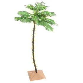 Artificial palm tree with 88 warm white LEDs 150 cm by vidaXL, Christmas trees - Ref: Foro24-345137, Price: 35,62 €, Discount: %