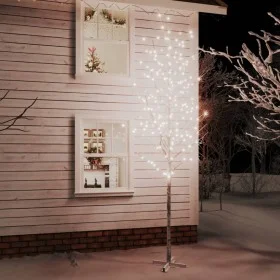 White artificial birch with 672 warm white LEDs 400 cm by vidaXL, Christmas trees - Ref: Foro24-345147, Price: 100,44 €, Disc...