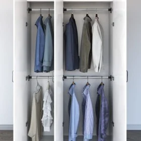 Telescopic wardrobe rails 4 units silver 58-100 cm by vidaXL, Dresser Organizers and Bar Hangers - Ref: Foro24-3102979, Price...