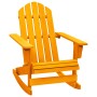 Silla mecedora de jardín Adirondack madera maciza abeto naranja