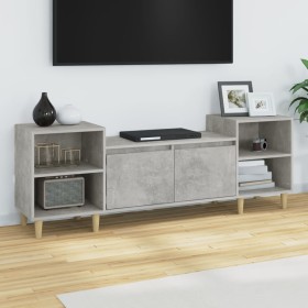 Concrete gray plywood TV cabinet 160x35x55 cm by vidaXL, TV Furniture - Ref: Foro24-821192, Price: 89,79 €, Discount: %