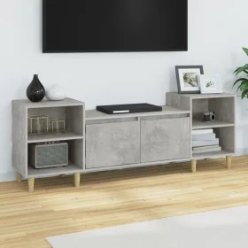 Mueble para TV madera contrachapada gris hormigón 160x35x55 cm de vidaXL, Muebles TV - Ref: Foro24-821192, Precio: 86,33 €, D...