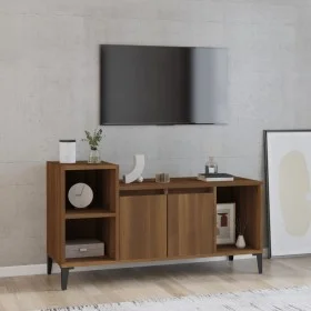 Oak brown plywood TV cabinet 100x35x55 cm by vidaXL, TV Furniture - Ref: Foro24-821187, Price: 59,45 €, Discount: %