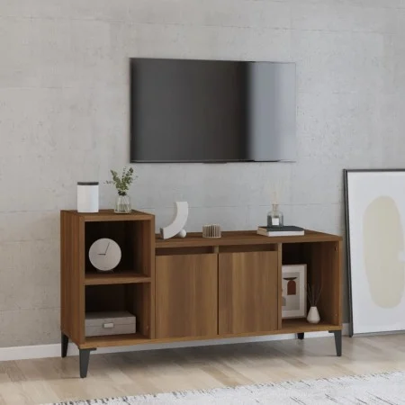 TV-Schrank aus braunem Eichensperrholz, 100 x 35 x 55 cm von vidaXL, TV-Möbel - Ref: Foro24-821187, Preis: 59,45 €, Rabatt: %