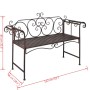 Gartenbank aus gealtertem braunem Stahl, 132 cm von vidaXL, Gartenbänke - Ref: Foro24-40716, Preis: 152,76 €, Rabatt: %