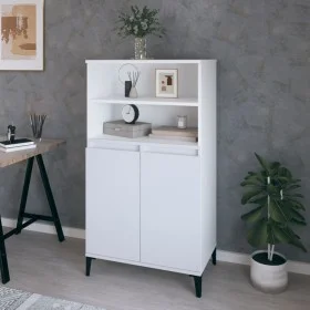 Hohes weißes Sperrholz-Sideboard 60x36x110 cm von vidaXL, Sideboards - Ref: Foro24-821228, Preis: 98,12 €, Rabatt: %