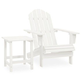Silla con otomana y mesa jardín Adirondack macizo abeto blanco Silla con otomana y mesa jardín Adirondack macizo abeto blanco