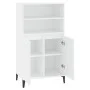 Hohes weißes Sperrholz-Sideboard 60x36x110 cm von vidaXL, Sideboards - Ref: Foro24-821228, Preis: 98,09 €, Rabatt: %