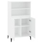 Hohes weißes Sperrholz-Sideboard 60x36x110 cm von vidaXL, Sideboards - Ref: Foro24-821228, Preis: 98,11 €, Rabatt: %