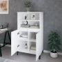 Hohes weißes Sperrholz-Sideboard 60x36x110 cm von vidaXL, Sideboards - Ref: Foro24-821228, Preis: 98,09 €, Rabatt: %