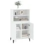 Hohes weißes Sperrholz-Sideboard 60x36x110 cm von vidaXL, Sideboards - Ref: Foro24-821228, Preis: 98,09 €, Rabatt: %