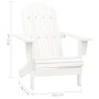 Silla con otomana y mesa jardín Adirondack macizo abeto blanco