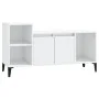 TV-Ständer aus weißem, glänzendem Sperrholz 100x35x55 cm von vidaXL, TV-Möbel - Ref: Foro24-821182, Preis: 60,17 €, Rabatt: %