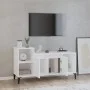 TV stand made of glossy white plywood, 100x35x55 cm by vidaXL, TV Furniture - Ref: Foro24-821182, Price: 60,17 €, Discount: %