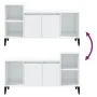 TV-Ständer aus weißem, glänzendem Sperrholz 100x35x55 cm von vidaXL, TV-Möbel - Ref: Foro24-821182, Preis: 60,17 €, Rabatt: %